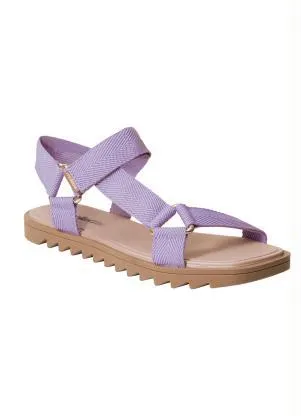 Sandália Moleca (Lilás) com Velcro - MOLECA