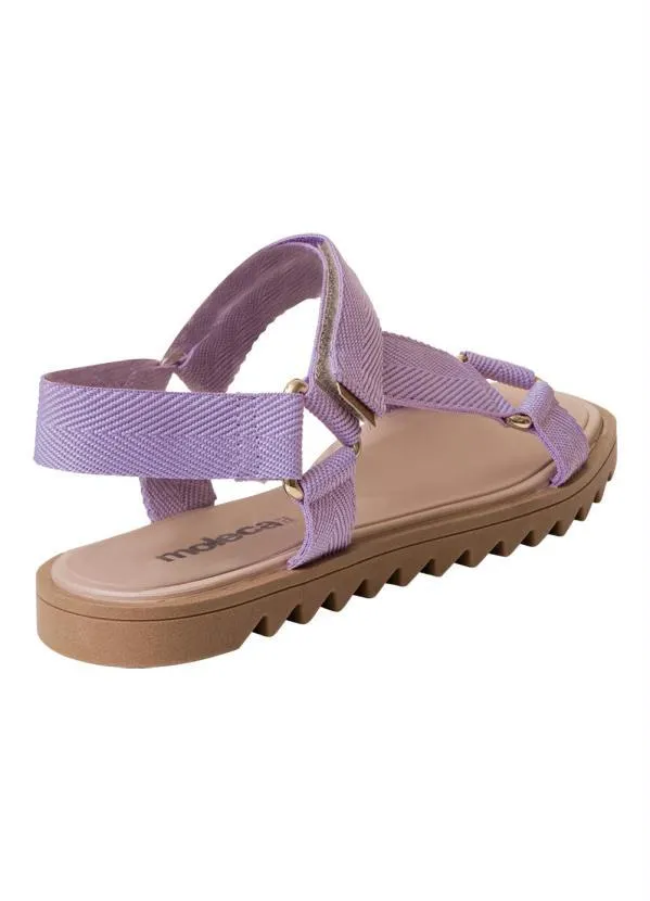 Moleca - Sandália Moleca Lilás com Velcro 2