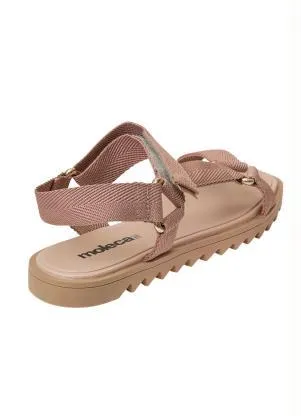 Sandália Moleca (Nude) com Velcro - MOLECA