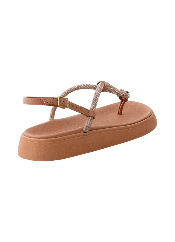 Moleca - Sandália Moleca Ouro Rosado em Sintético 2