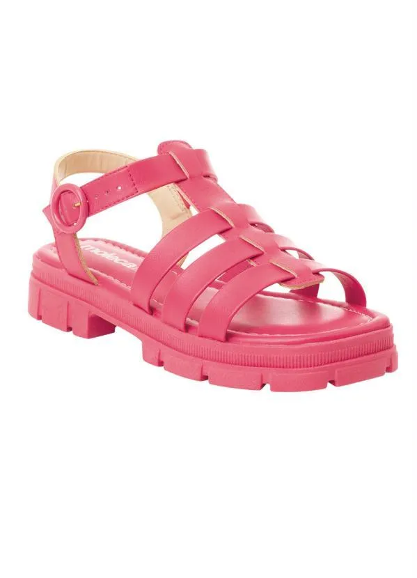 Moleca - Sandália Moleca Pink em Sintético