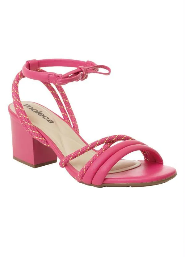 Moleca - Sandália Moleca Pink em Sintético
