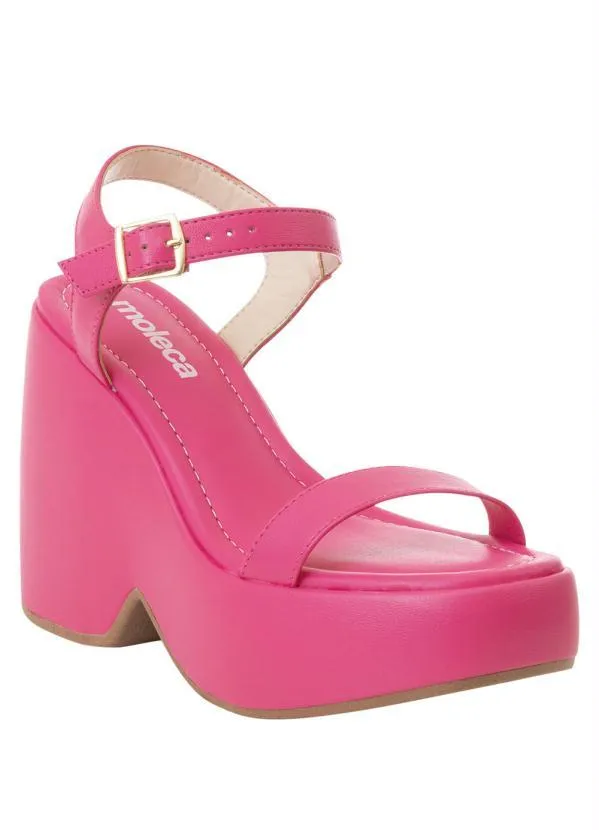 Moleca - Sandália Moleca Pink em Sintético