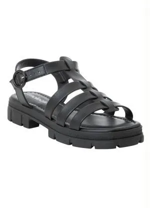 Sandália Moleca (Preto) em Sintético - MOLECA