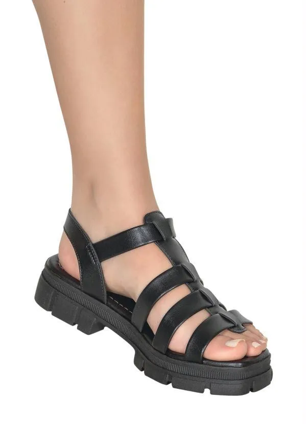 Moleca - Sandália Moleca Preto em Sintético 5