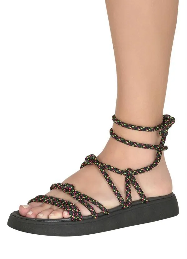 Moleca - Sandália Moleca Preto em Sintético 5