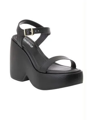 Sandália Moleca (Preto) em Sintético - MOLECA