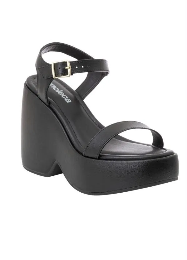 Moleca - Sandália Moleca Preto em Sintético