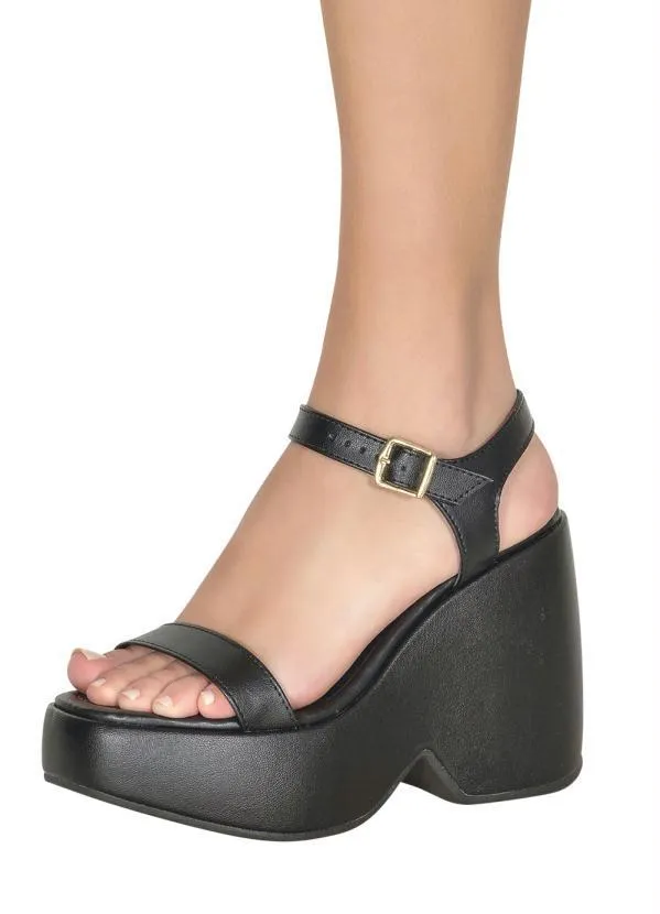 Moleca - Sandália Moleca Preto em Sintético 5