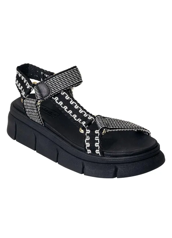 Moleca - Sandália Moleca Preto em Sintético