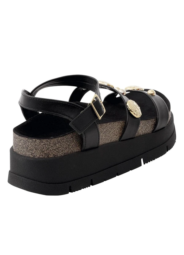 Moleca - Sandália Moleca Preto em Sintético 3