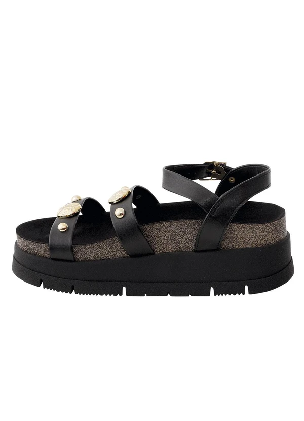 Moleca - Sandália Moleca Preto em Sintético 4