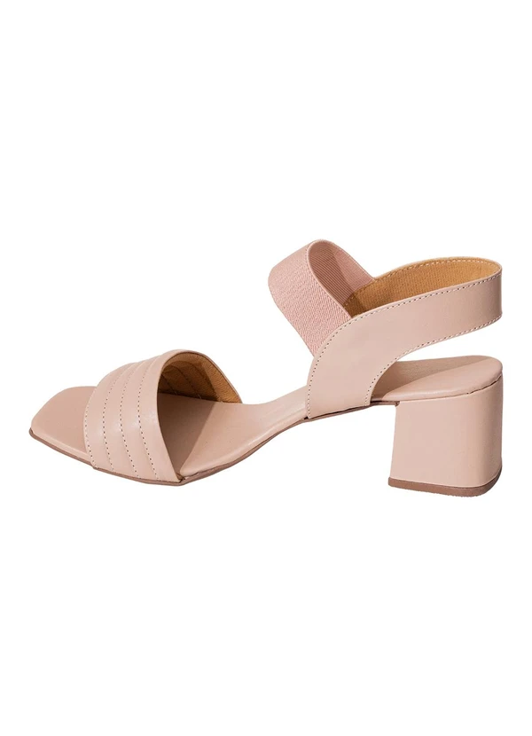 Perfecta - Sandália Nude com Detalhe em Elástico 3