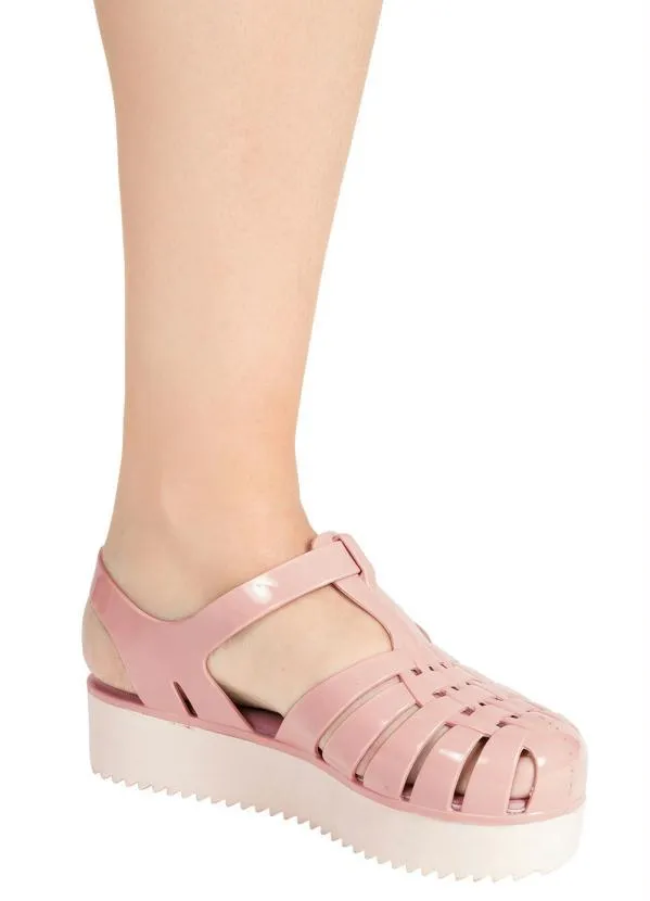 Perfecta - Sandália Nude com Solado Plataforma 4
