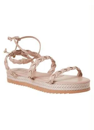 Perfecta - Sandália Nude com Tiras Trançadas - PERFECTA