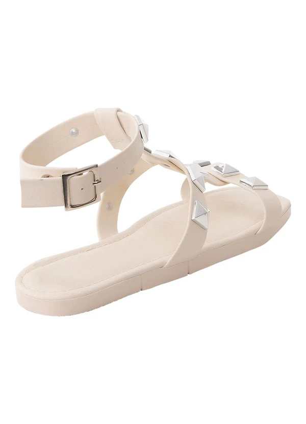 Perfecta - Sandália Off White em Sintético 2