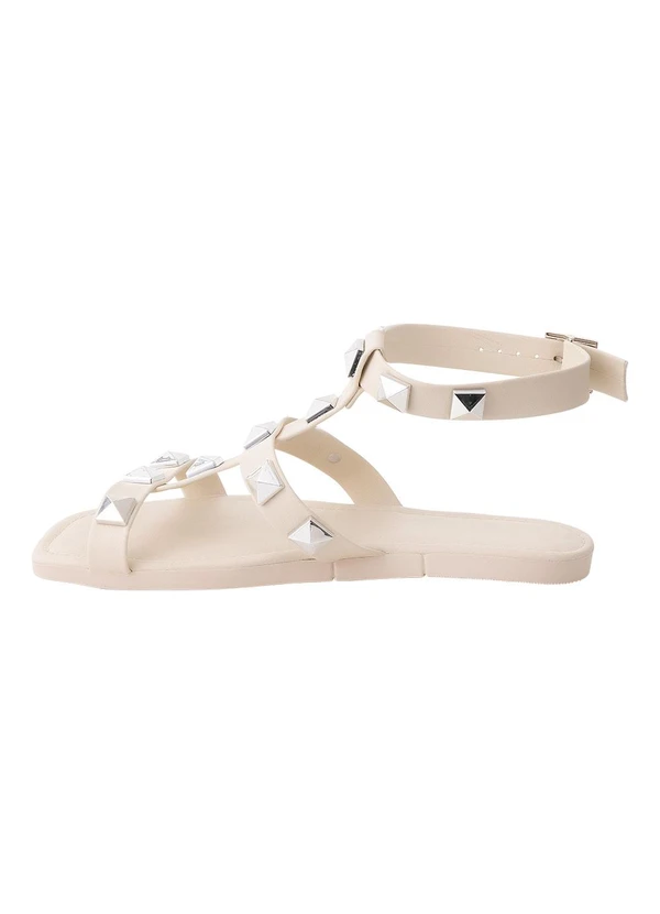 Perfecta - Sandália Off White em Sintético 3