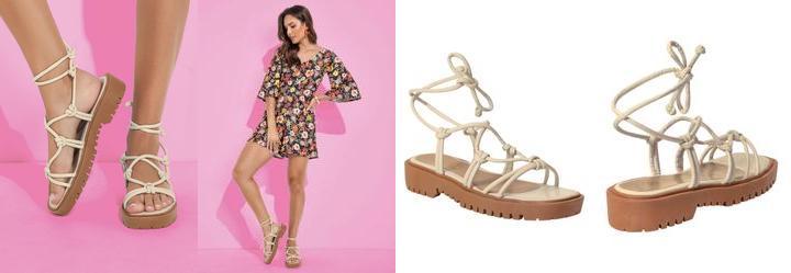 Sandlia Off White em Sisnttico