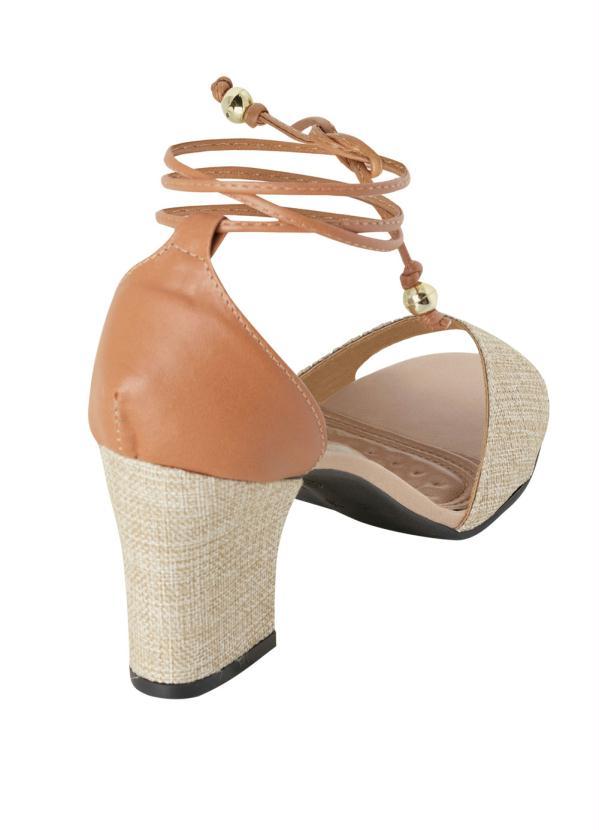 Perfecta - Sandália Palha com Fechamendo em Amarração 2