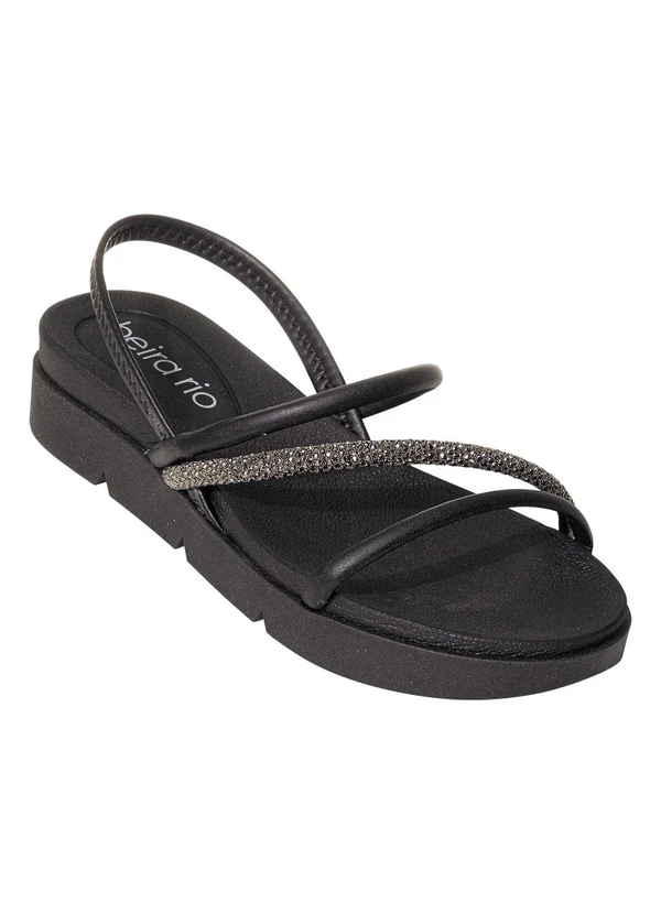 Sandália Papete Beira Rio Preto em Sintético Multimarcas