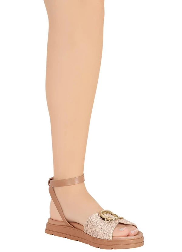 Moleca - Sandália Papete Moleca Nude em Sintético 4