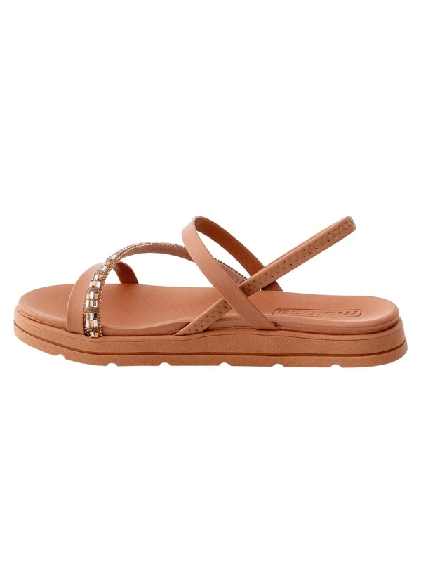 Moleca - Sandália Papete Moleca Nude em Sintético 3