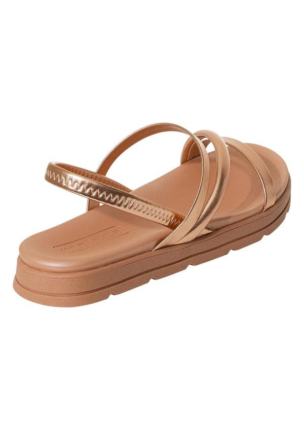 Moleca - Sandália Papete Moleca Ouro Rosado em Sintético 2