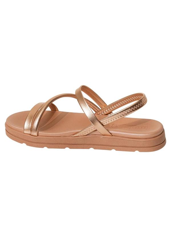 Moleca - Sandália Papete Moleca Ouro Rosado em Sintético 3