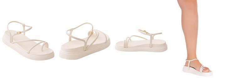 Sandlia Papete Off White em Eva Super Leve