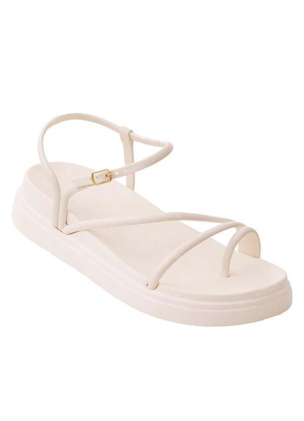 Perfecta - Sandália Papete Off White em Eva Super Leve