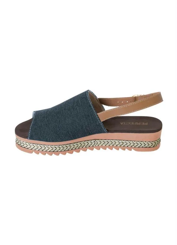 Perfecta - Sandália Plataforma Jeans com Fivela 3