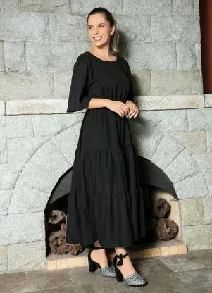 Perfecta - Sandália Preta com Amarração - PERFECTA