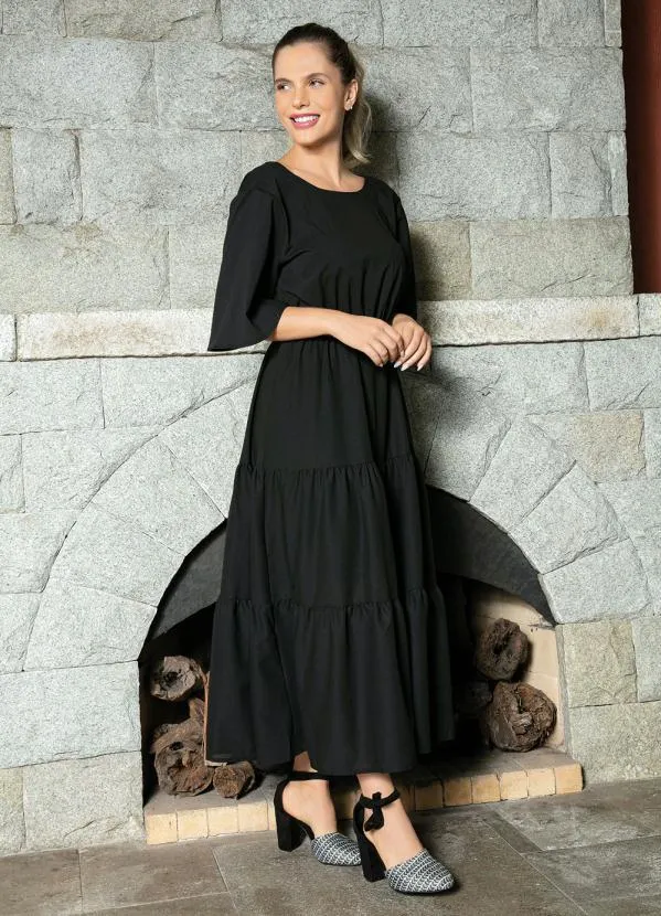 Perfecta - Sandália Preta com Amarração