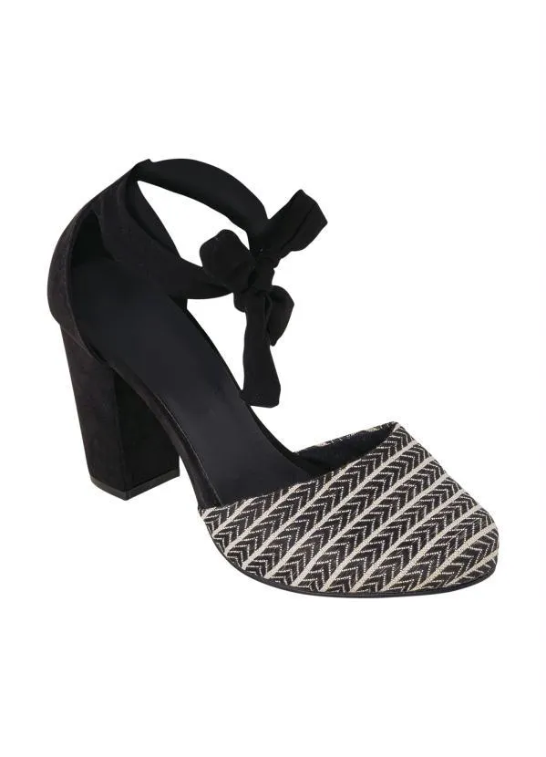 Perfecta - Sandália Preta com Amarração 3