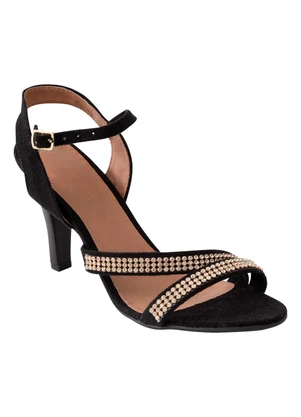 Perfecta - Sandália Preta em Camurça Sintética - PERFECTA