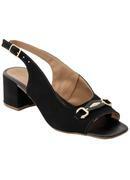 Sand�lia Preta em Camur�a Sint�tica