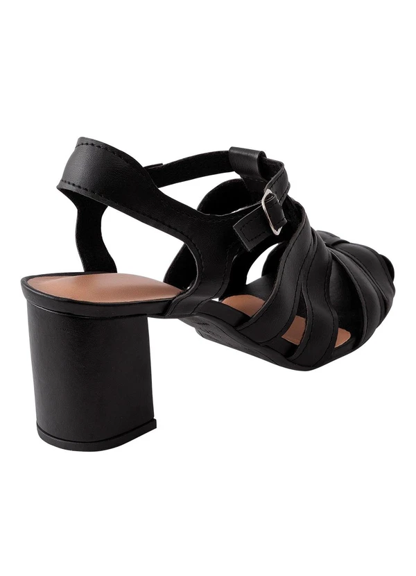 Perfecta - Sandália Preta em Material Sintético 2