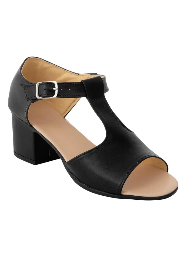 Perfecta - Sandália Preta em Material Sintético 2