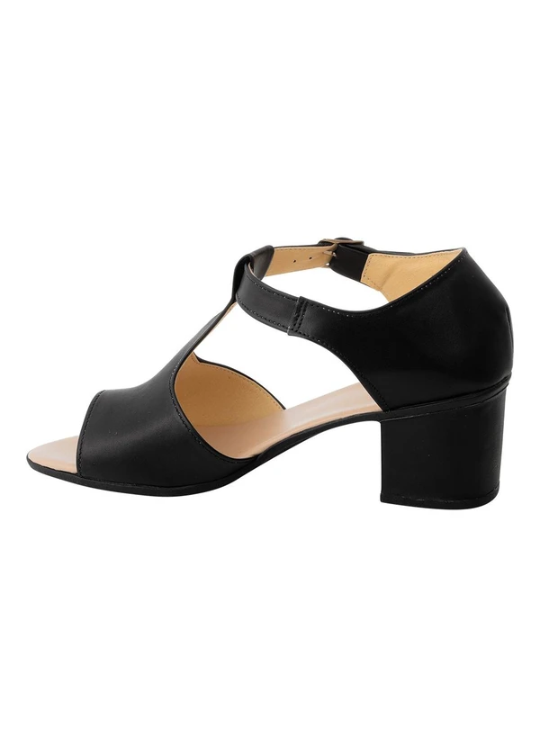 Perfecta - Sandália Preta em Material Sintético 4