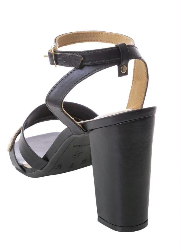 Perfecta - Sandália Preta em Sintético 2