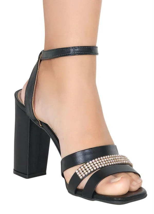 Perfecta - Sandália Preta em Sintético 4