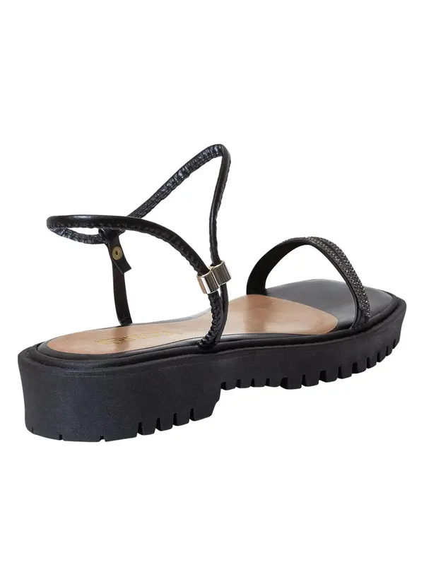 Perfecta - Sandália Preta em Sintético 2