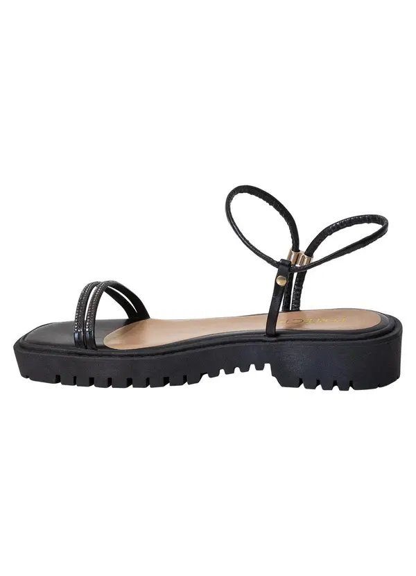 Perfecta - Sandália Preta em Sintético 3