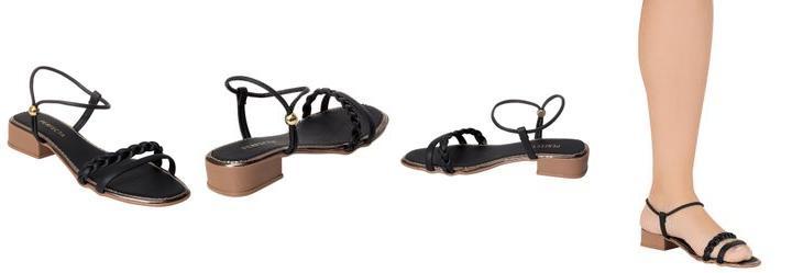 Sandlia Preta em Sinttico