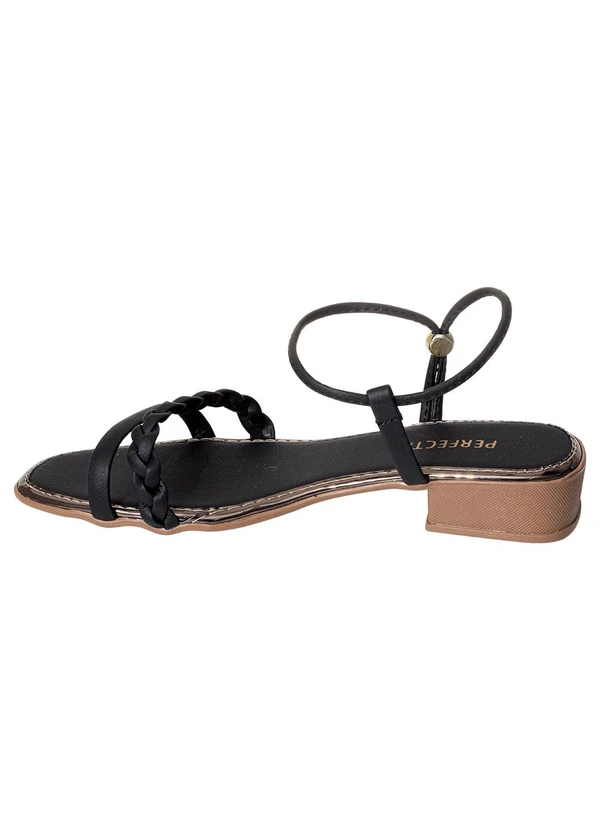 Perfecta - Sandália Preta em Sintético 3