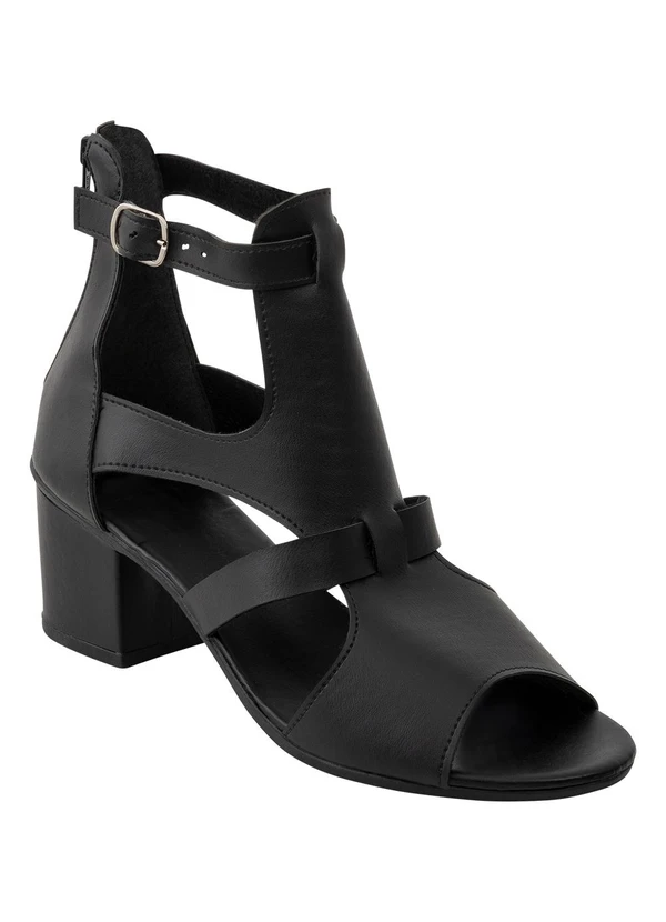 Perfecta - Sandália Preta em Sintético 2