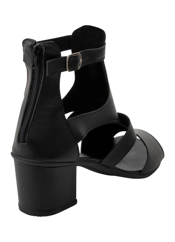 Perfecta - Sandália Preta em Sintético 3