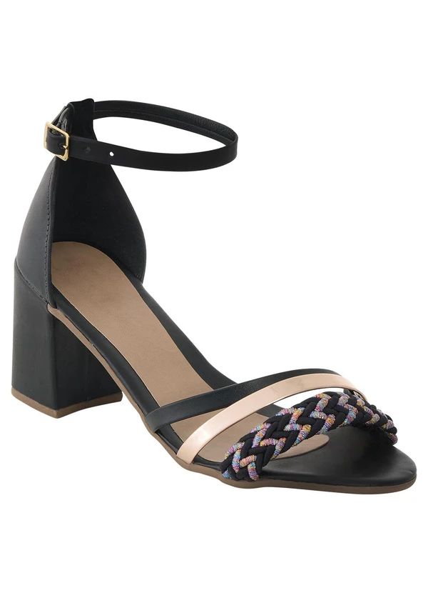 Perfecta - Sandália Preta em Sintético 2