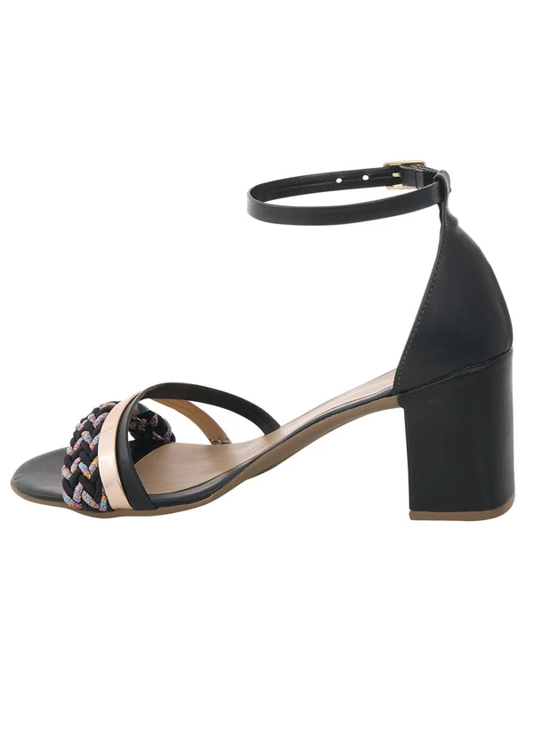 Perfecta - Sandália Preta em Sintético 3