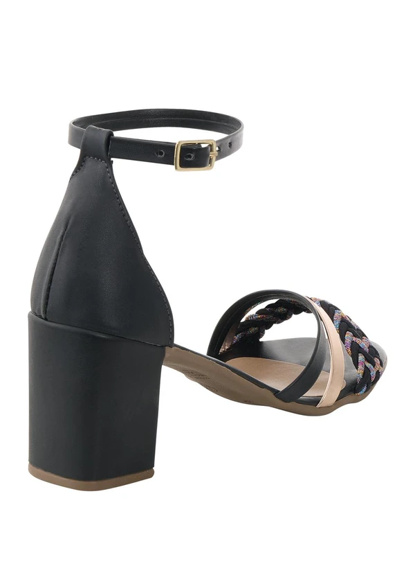 Perfecta - Sandália Preta em Sintético 4